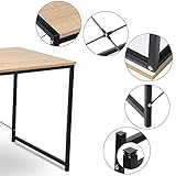 WOLTU TSB04hei Schreibtisch Computertisch Büromöbel PC Tisch Bürotisch Arbeitstisch aus Holz und Stahl, mit Ablage, ca,120x60x70 cm - 7