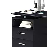 SixBros. Computerschreibtisch mit viel Stauraum, 3 Schubladen, Schreibtisch in schwarz, 120 x 58 cm S-352/2072 - 5