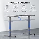 Flexispot E5S Höhenverstellbarer Schreibtisch Elektrisch höhenverstellbares Tischgestell, 3-Fach-Teleskop, passt für alle gängigen Tischplatten. Mit Memory-Steuerung und Softstart/-Stop. - 3