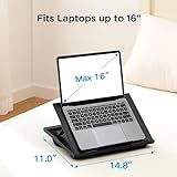 HUANUO Laptopkissen Höhenverstellbar, für max. 15,6″ Notebook, Ipad, MacBook, Tragbarer Laptoptisch für Reisen, Arbeiten, Zuhause - 4