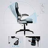 SONGMICS Bürostuhl Chefsessel Drehstuhl Computerstuhl Höhenverstellung office Stuhl Polsterung wegklappbare Armlehne OBG28G - 6