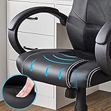 SONGMICS Racing Stuhl Bürostuhl Gaming Stuhl Chefsessel Drehstuhl PU schwarz OBG56B - 7