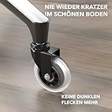 XeloTech 5er Set Hartboden-Rollen für Bürostuhl – 11mm x 22 mm – Sehr leise Bürostuhlrollen – Nie Wieder Bodenschutzmatte – Keine Kratzer im Boden mit diesen Premium Rollen - 3