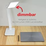 FeinTech LTL00100 LED Schreibtisch-Lampe Lichtfarbe warmweiß bis kaltweiß dimmbar 550 lm weiß - 7