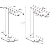 FeinTech LTL00100 LED Schreibtisch-Lampe Lichtfarbe warmweiß bis kaltweiß dimmbar 550 lm weiß - 7