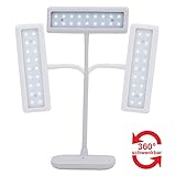 Briloner Leuchten LED Schreibtischlampe, Tageslicht 6500 Kelvin, 800 Lumen, Leuchtenhals dreh- und schwenkbar, 8.5 W, Weiß - 3