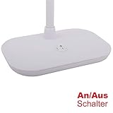 Briloner Leuchten LED Schreibtischlampe, Tageslicht 6500 Kelvin, 800 Lumen, Leuchtenhals dreh- und schwenkbar, 8.5 W, Weiß - 5