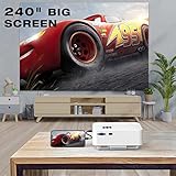 Mini Beamer, 3800 Lumen TOPVISION Synchronize Smartphone Screen Video projektor, 1080P unterstützt, 176″ Display, 50000 Stunden LED, kompatibel mit HDMI / USB / TV / DVD für Home Entertainment Office - 4