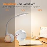 WILIT T3 5W Dimmbare Kinder Schreibtischlampe 34 LED Nachttischlampe Schwanenhals mit Touchfeld, Tischleuchte mit 256 Farblicht und 3 Helligkeitsstufen für Lesen, Arbeiten, Studieren, Weiß - 3