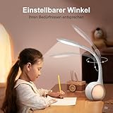 WILIT T3 5W Dimmbare Kinder Schreibtischlampe 34 LED Nachttischlampe Schwanenhals mit Touchfeld, Tischleuchte mit 256 Farblicht und 3 Helligkeitsstufen für Lesen, Arbeiten, Studieren, Weiß - 5