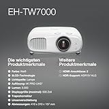 Epson EH-TW7000 4k Pro-UHD 3LCD-Beamer (Kontrastverhältnis 40.000:1, Weiß- und Farbhelligkeit 3000 Lumen, ohne Lautsprecher) - 6