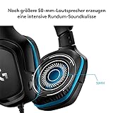 Logitech G432 Gaming-Headset, 7.1 Surround Sound, DTS Headphone:X 2.0, 50 mm Treiber, Bügelmikrofon mit Flip-Stummschaltung, Ohrpolster mit Kunstleder, PC/Xbox Ons/PS4/Nintendo Switch – schwarz/blau - 4