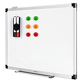 AmazonBasics Magnetisches Whiteboard mit Stiftablage und Aluminiumleisten, trocken abwischbar, 60 cm x 45 cm (B x H)