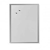 Herlitz 10524627 Whiteboard und Magnettafel (silbernen Holzrahmen, 40 x 60cm) weiß