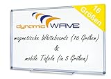 Whiteboard Magnettafel mit Alurahmen und großer Stiftablage, in 16 Größen, schutzlackiert magnethaftend, mit Montagematerial Größe:120x90 cm