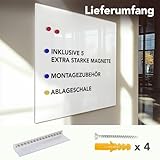 Glas-Whiteboard | Sicherheitsglas | Reinweiß | Rahmenlos | 8 Größen (120×150 cm) - 6