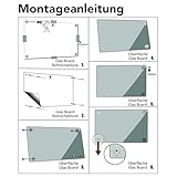 Glas-Whiteboard | Sicherheitsglas | Reinweiß | Rahmenlos | 8 Größen (120×150 cm) - 8