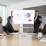 VIZ-PRO Mobiles Whiteboard/Doppelseitige Whiteboard- mit Alurahmen, magnetisch – 110 x 75 cm - 5
