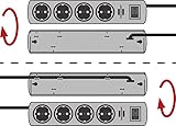 Brennenstuhl Primera-Line, Steckdosenleiste 10-fach (Steckerleiste mit 2 Schaltern für je 5 Steckdosen und 2m Kabel) Farbe: schwarz - 4