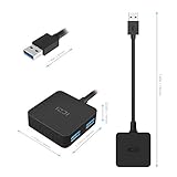 USB 3.0 HUB, ICZI Mini Quadrat USB 3.0 Hub, Extra Leicht 4 Port USB 3.0 Datenhub für Windows Laptop und Andere USB 3.0 Kompatibel Geräten - 8