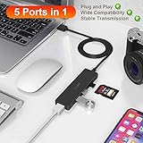 TSUPY USB Hub 3.0 1.2m Kabel 5 in 1, USB Adapter auf 3 USB 3.0 verlängerung + SD TF Kartenleser für Ihre Laptop PC usw - 3