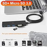 TSUPY USB Hub 3.0 1.2m Kabel 5 in 1, USB Adapter auf 3 USB 3.0 verlängerung + SD TF Kartenleser für Ihre Laptop PC usw - 4
