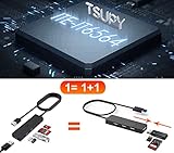 TSUPY USB Hub 3.0 1.2m Kabel 5 in 1, USB Adapter auf 3 USB 3.0 verlängerung + SD TF Kartenleser für Ihre Laptop PC usw - 6