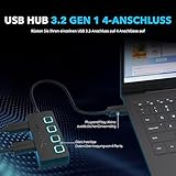 Sabrent 4-Port USB 3.0 Hub mit einzelnen Power Schalter und LEDs (HB-UM43) - 2