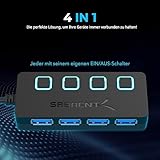 Sabrent 4-Port USB 3.0 Hub mit einzelnen Power Schalter und LEDs (HB-UM43) - 4