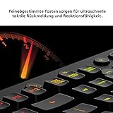 Logitech G213 Prodigy Gaming-Tastatur, RGB-Beleuchtung, Programmierbare G-Tasten, Multi-Media Bedienelemente, Integrierte Handballenauflage, Spritzwassergeschützt, Deutsches QWERTZ-Layout – Schwarz - 4