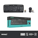 Logitech MK330 Kabelloses Tastatur-Maus-Set, 2.4 GHz Verbindung via Unifying USB-Empfänger, 4 programmierbare G-Tasten, 12 bis 24-Monate Batterielaufzeit, PC/Laptop, Deutsches QWERTZ-Layout – schwarz - 8