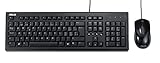 Asus U2000 Set Tastatur und Optische Maus  (Deutsches Layout, QWERTZ Tastatur, 3 Tasten Maus) schwarz