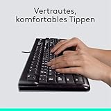 Logitech MK120 Kabelgebundenes Tastatur-Maus-Set, Optische Maus, USB-Anschluss, PC/Laptop, Deutsches QWERTZ-Layout – schwarz - 2