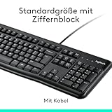 Logitech MK120 Kabelgebundenes Tastatur-Maus-Set, Optische Maus, USB-Anschluss, PC/Laptop, Deutsches QWERTZ-Layout – schwarz - 4