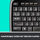 Logitech MK710 Kabelloses Tastatur-Maus-Set, 2.4 GHz Verbindung via Unifying USB-Empfänger, 3-Jahre Batterielaufzeit, LCD-Batterieanzeige, Handballenauflage, PC/Laptop, Deutsches QWERTZ-Layout - 3
