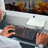 Gaming Tastatur, TedGem PC Gaming Tastatur PS4 Gaming Tastatur USB Wired Gaming Tastatur 19 Schlüssel Anti-Ghosting mit LED Beleuchtete, Tastatur Für PC/Laptop/PS4/Xbox One (Deutsches Layout) - 8