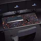 CSL – XXL Speed Gaming Mauspad Titanwolf Lava 900 x 400mm – XXL Mousepad – Tischunterlage Large Size – verbessert Präzision und Geschwindigkeit - 6