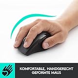 Logitech M705 Marathon Kabellose Maus, 2.4 GHz Verbindung via Unifying USB-Empfänger, 1000 DPI Laser-Sensor, 3-Jahre Akkulaufzeit, 7 Tasten, PC/Mac – schwarz, Englische Verpackung - 2