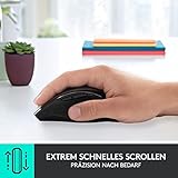 Logitech M705 Marathon Kabellose Maus, 2.4 GHz Verbindung via Unifying USB-Empfänger, 1000 DPI Laser-Sensor, 3-Jahre Akkulaufzeit, 7 Tasten, PC/Mac – schwarz, Englische Verpackung - 3