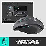 Logitech M705 Marathon Kabellose Maus, 2.4 GHz Verbindung via Unifying USB-Empfänger, 1000 DPI Laser-Sensor, 3-Jahre Akkulaufzeit, 7 Tasten, PC/Mac – schwarz, Englische Verpackung - 4