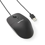 AmazonBasics USB-Maus mit drei Schaltflächen (schwarz)