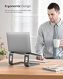 Laptop Ständer, Nulaxy Ergonomisch Notebook Stand : Universal PC Halter, Halterung, Riser für Dell, HP, Samsung, Lenovo alle 10″~15.6″ Notebooks – Grau (Grau) - 2