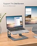 Laptop Ständer, Nulaxy Ergonomisch Notebook Stand : Universal PC Halter, Halterung, Riser für Dell, HP, Samsung, Lenovo alle 10″~15.6″ Notebooks – Grau (Grau) - 7