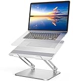 BoYata Laptopständer, Multi-Angle Laptop Ständer mit Heat-Vent, Verstellbarer Notebook Ständer Kompatibel für Laptops (11-17 Zoll) einschließlich MacBook Pro/Air, Lenovo, Samsung, HP (Silber)