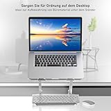 BoYata Laptopständer, Multi-Angle Laptop Ständer mit Heat-Vent, Verstellbarer Notebook Ständer Kompatibel für Laptops (11-17 Zoll) einschließlich MacBook Pro/Air, Lenovo, Samsung, HP (Silber) - 7