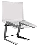 RICOO Laptop-Ständer LS01-B Aufsatz Tisch-Ständer | für ca. 15"-17" Zoll (38-43cm) | Notebook-Ständer Bildschirm-Erhöhung Mischpult-Ständer Standfuss Stand Rack Regal Lift Podest | Schwarz