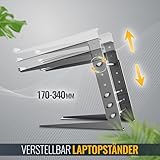 RICOO Laptop-Ständer LS01-B Aufsatz Tisch-Ständer | für ca. 15″-17″ Zoll (38-43cm) | Notebook-Ständer Bildschirm-Erhöhung Mischpult-Ständer Standfuss Stand Rack Regal Lift Podest | Schwarz - 3