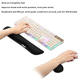 Gimars Handgelenkauflage für Tastatur und Maus Handballenauflage mit Memory-Schaum ergonomisch zur Entlastung des Handgelenks Schwarzes Pad-Set - 3