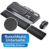 Sidorenko Handballenauflage Set für Tastatur und Maus - Hochwertige und Bequeme Handauflage - Schonende Handgelenkauflage, Wrist Rest - 5