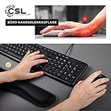 CSL – Handgelenkauflage Tastatur Keyboard – Handballenauflage Handgelenkschoner – Maus und Tastatur – ergonomische Haltung – 43 cm – atmungsaktiv abwaschbar – für Computer Laptop Notebook – schwarz - 3